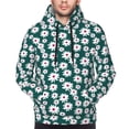thumbnail image 4 of KLL Daisies Flowers Print Mens Hoodie Long Sleeve Casual Pullover Hooded Sweatshirt Fashion Drawstring Hoodies with Pocket-Medium, 4 of 6