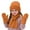 Orange, variant on CPNG Girls Winter Warm Beanie Hat Scarf Gloves Set, Warm Fleece Knitted Pompom Hat with Pom Pom Neck Warmer Long Scarf Touchscreen Gloves
