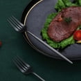 thumbnail image 4 of Matt Black Dinner Forks 6 Piece, Stainless Steel 8.4'' Forks Silverware Set, Dessert Forks, Table Forks, Salad Forks for Home, Kitchen or Restaurant, Dishwasher Safe, 4 of 7