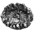 thumbnail image 5 of Uadme Ceniceros para el hogar, estilo retro, diseño de calavera, grabado compacto, efecto de llama, estatua decorativa para exteriores en casa y oficina, 5 of 5