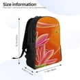 thumbnail image 4 of Disketp Orange Flower Psychedelic Mochila Unisex de Apertura Lateral Completa, Mochila para Laptop para Escuela, Trabajo y Viajes, 4 of 8
