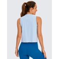 thumbnail image 2 of Remera CRZ YOGA de algodón Pima azul lino XS sin mangas, 2 of 5