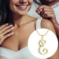 thumbnail image 2 of Mfigree Initial Rhinestone Necklace Gold Plated Initial Necklace A Z 26 Alphabet Letter Necklace For Women Jewelry Necklace, 2 of 4