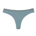 thumbnail image 3 of Swuxness Women's Seamless Stretch Thong Panty Solid Color Fashion Breathable Style Lightweight All Day Low Waisted Panties, 3 of 4
