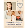 thumbnail image 5 of Suplight 925 Sterling Silver Heart Pendant Necklace CZ Necklace for Women Jewelry Gift, 5 of 8