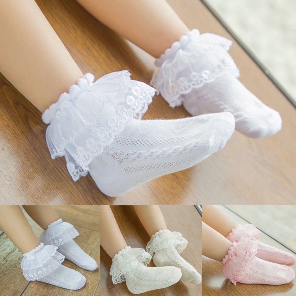 girls frilly ankle socks