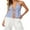 Blue, variant on Rdhnmea Women Halter Neck Cami Tops Striped Tie-Up Low Cut Backless Crop Shirt