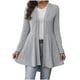 thumbnail image 4 of Ropa para mujer,Cárdigan de mezcla de lino para mujer, abrigo liso de manga larga, prenda informal y cómoda para primavera y otoño, sopatenor, 4 of 7