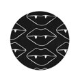 thumbnail image 2 of KDAGR 60 inch Round Beach Towel Blanket Red Angry Lips Fangs Vampire Mouth Doodle Symbol Beauty Travel Circle Circular Towels Mat Tapestry Beach Throw, 2 of 2