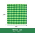 thumbnail image 3 of PurpleEssences Gingham Check Cloth Napkins Set of 10, 18x18 inches - St. Patrick's Day - Parrot Green and Apple Green, 3 of 6