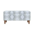 thumbnail image 4 of HomePop Malmo Storage Bench, 36"W x 16"D x 17.5"H, Natural Woven Geo Pattern, 4 of 9