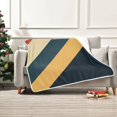 thumbnail image 7 of Yayeee Throw Blanket for Couch Soft Warm 50" x 60" Sofa Chair Bed Decoration, Beige Stripes, 7 of 7