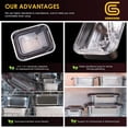 thumbnail image 3 of Metal Meal Prep Containers, Stainless Steel Food Storage Containers, Airtight Bento Lunch Box for Leak-Proof Storage, Dishwasher Freezer Oven Safe Set, 3-Piece, 3 of 5
