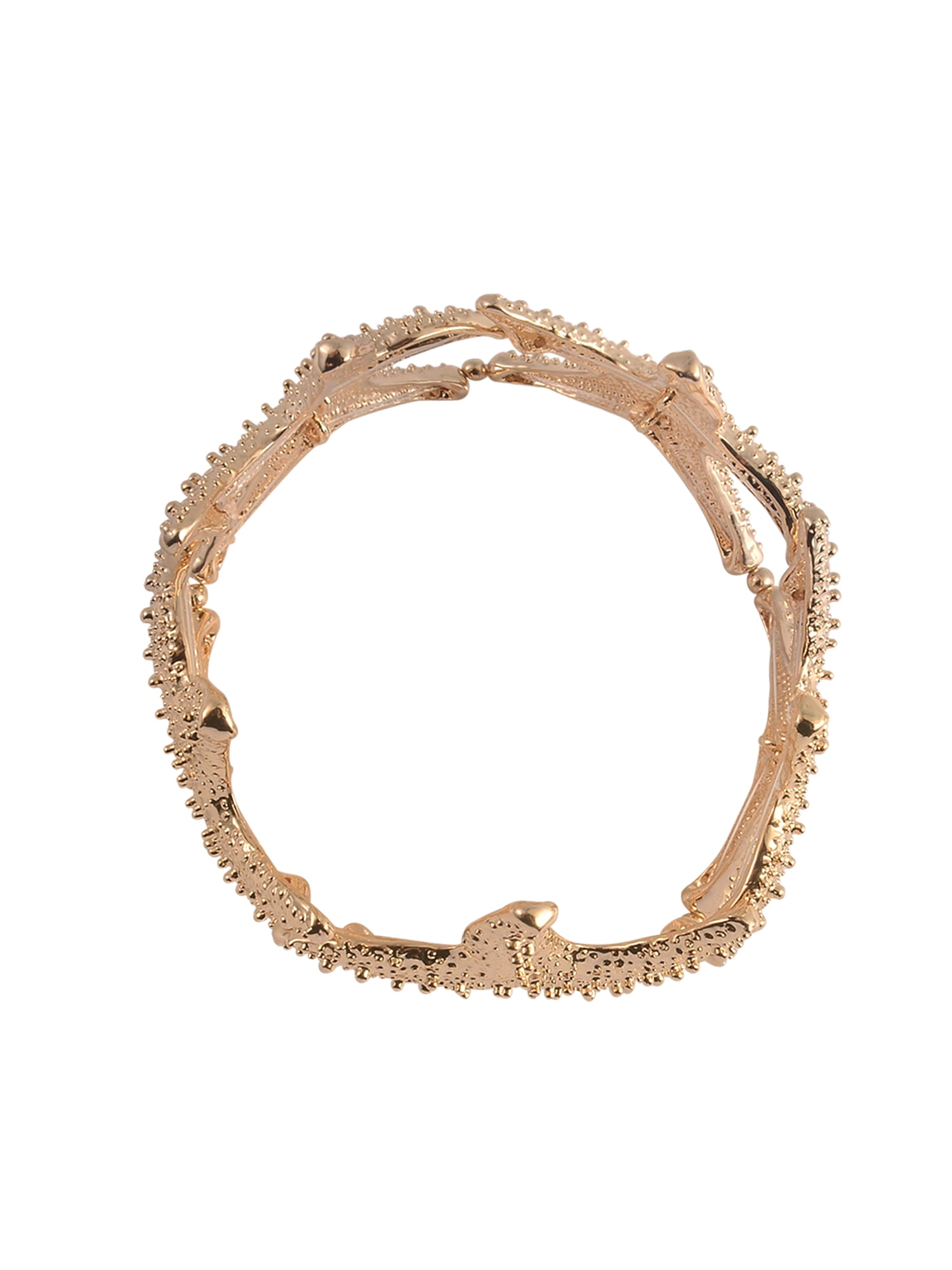 Time and Tru Adult Female Gold-Tone Metal Textured Starfish Stretch Bracelet