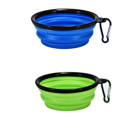 BESTSKY Collapsible Dog Bowls Convenient Hanging Design Travel Dog Bowls Dual-purpose Bowl Portable Dog Bowl