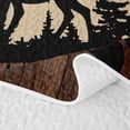 thumbnail image 5 of Castle Fairy Vintage Wood Deer Quilt Full,Rustic Woodland Animal Full Bedspread Sets,Black Tan, 5 of 7