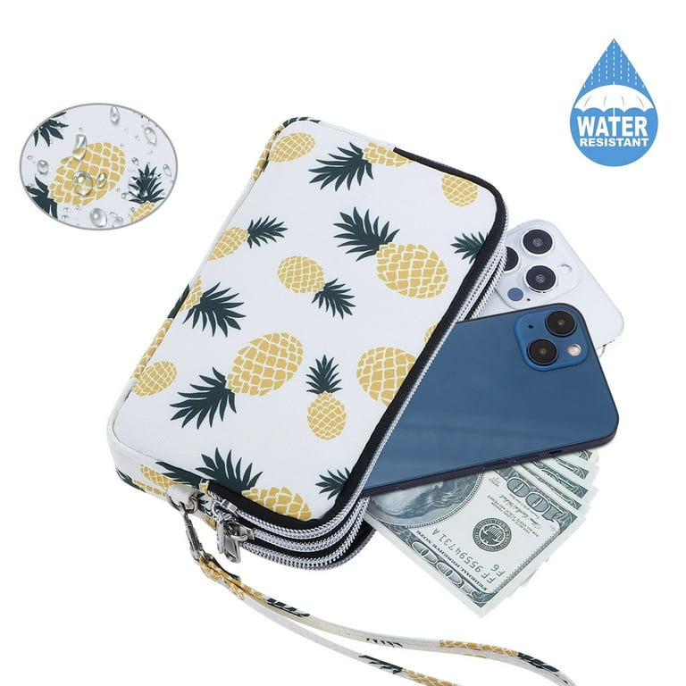 HAWEE Pineapple Print Wristlet Wallet with Phone Pocket photo 6