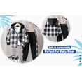 thumbnail image 6 of Boys' Clothing Sets Toddler Boy Plaid Hooded Shirt 2 Piece Outfit: Button Front Toddler Hoodie & Sweatpants Set (2-7 years), 6 of 11