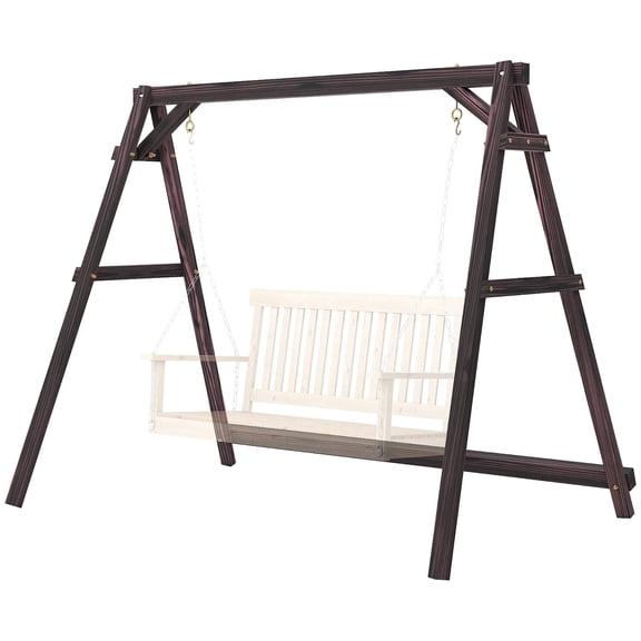 Heavy Duty A-Frame Porch Swing Frame Stand with Reinforced Bars for Garden Backyard Patio