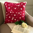thumbnail image 4 of Fuchsia Pink Pillow Case, Ribbon Fuchsia Rose Flower Floral Theme Throw Pillow Cover, 20x20 inch (50x50 cm) Pillow Cover, Floral Modern Pillow Cover, Square Silk - Vintage Joy, 4 of 10