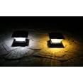 thumbnail image 4 of Luces de calle solares - Luces exteriores impermeables para 4x4 de madera, terraza, patio, jardín, decoración o cerca - Luces LED de color blanco cálido, 1 paquete (negro) JAMW Sencillez, 4 of 5