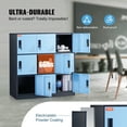 thumbnail image 2 of Gabinete de almacenamiento VEVOR de metal para empleados 9 puertas con ranura para tarjetas negro, 2 of 8