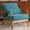 Blue-Chenille, variant on Ktaxon Accent Chair Chenille Upholstered Armchair, Reading Club Chair with Pillow and Solid Wood Frame for Living Room Bedroom Furniture Light Khaki