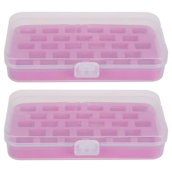 Raindrops 2pcs Plastic Bobbin Holder Case for Sewing Machines 28 Grids Thread Organizer Storage Box for Sewing Accessories