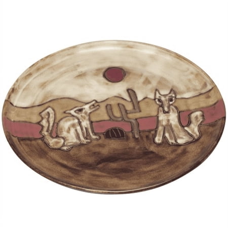 Animal World - Coyote Hand Etched Serving Platter