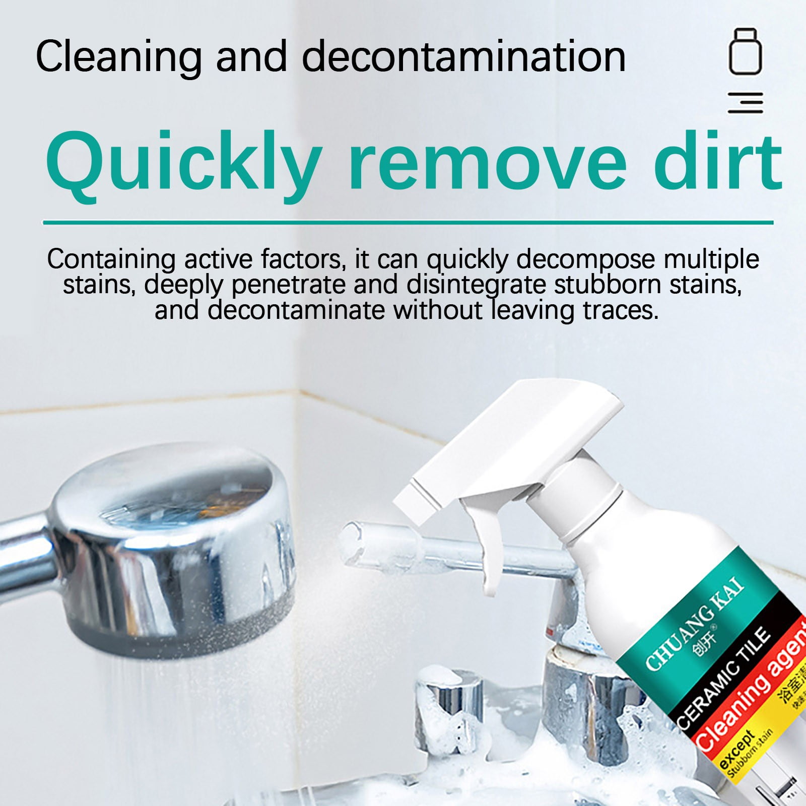 DagobertNiko Bathroom Cleaner Scale Glass Cleaner Bathtub Stainless