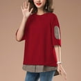 thumbnail image 6 of Oversized T Shirts for Women Crew Neck Short Sleeve Casual Tops Loose Fit Solid Color Soft Basic Blouses Tees (XL, Red), 6 of 6