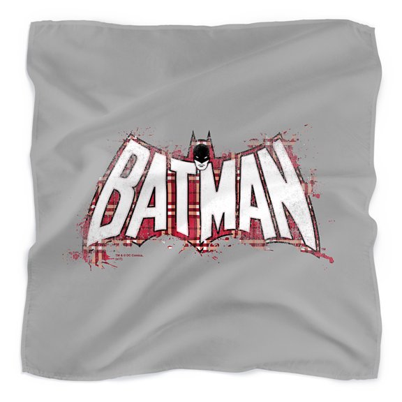 Batman Plaid Splat Logo Bandana (21 in x 21 in)
