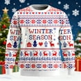 thumbnail image 2 of KHONTS Men's Christmas Oversized Sweatshirts Classic Funny Christmas Pullovers Tops Baggy Holiday Novelty Xmas Clothes 1-White S, 2 of 3