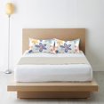 thumbnail image 6 of Yayeee Pillowcase Standard Size Set of 2 Satin Wrinkle Resistant Pillow Case, Blue Retro Flower, 6 of 7