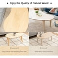 thumbnail image 7 of EMOOR Wood Folding Coffee Table Pear-Shaped (31.5"x20.5") Natural, Floor Sitting Low Table Small Space Minimalist Japanese Tatami Room, 7 of 7