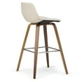 thumbnail image 4 of Simpli Home Randolph Mid Century Modern 28 inch Bentwood Counter/ Bar Height Stool (Set of 2) in Natural Linen Look Fabric, 4 of 9