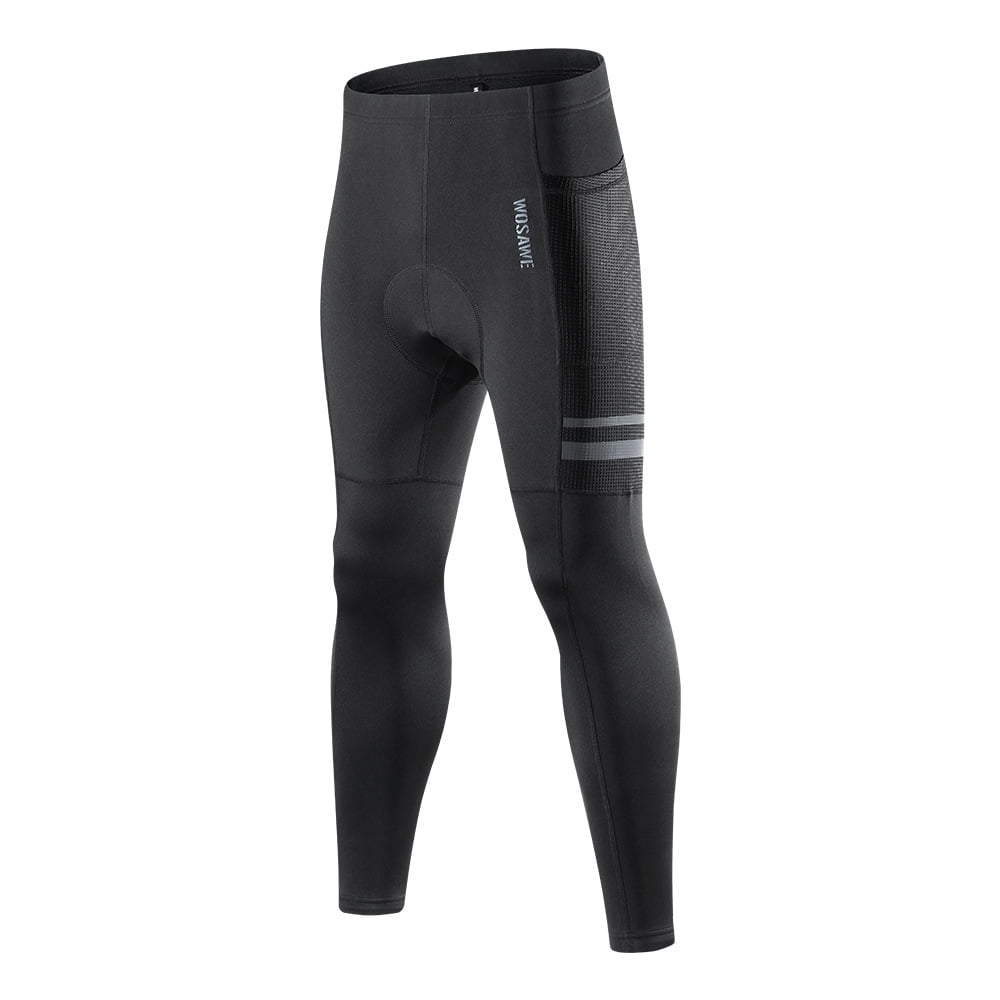 Men's Cycle Pants Thermal Insulated Bike Trousers Fleece-lined