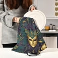 thumbnail image 6 of Coolnut Mardi Gras Carnival Mask Kitchen Dish Towel Set 1Pcs,Dishcloths Sets Fast Drying Kitchen Towels Tea Towels Gift Set for Drying Cleaning Cooking Baking358 Wash cloth, 6 of 7