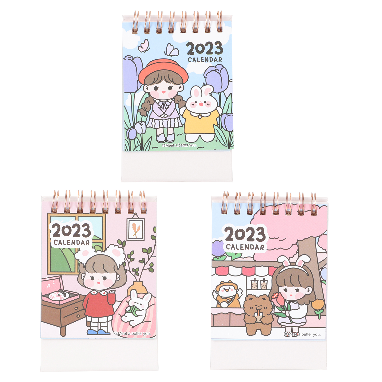 NUOLUX Calendar 2023 Desk Mini Desktop Planner Wallyear Small Daily