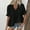 Black, variant on Womens Business Casual Tops Ruffle Short Sleeve V Neck Flowy Dressy Summer Blouses Shirts White XL