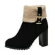 thumbnail image 1 of NECHOLOGY Botas Mujer Zapatos Botines mujer Otoño e invierno nuevos modelos de comercio exterior de Europa y Unidos Botas de mujer de tamaño Gruesas con botines de tacón Botas (Black, 8.5), 1 of 5