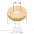 thumbnail image 2 of Base de luz LED de madera de 4" Uxcell, soporte de exhibición de luz para cristal 3D, piedra de aroma, luz blanca, 2 of 7
