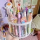 thumbnail image 3 of Soporte redondo de plástico para pinceles de pintura de 50 agujeros y organizr para libros, organizr de almacenamiento de pintura acrílica y pinceles de maquillaje, estante de pintura, 3 of 3