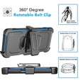 thumbnail image 4 of EBIZCITY Belt Clip Holster Case For Motorola Moto Edge 2021 / Moto Edge 5G UW, Shockproof Phone Case with Built-in Screen Protector for Moto Edge 2021 / Moto Edge 5G UW -Blue, 4 of 6