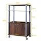 thumbnail image 3 of Costway Estante Soporte de Microondas Carro de Horno Organizador Almacenamiento en Cocina 60 x 40 x 98 cm Café, 3 of 9
