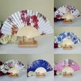 thumbnail image 1 of SPRING PARK Fan Floral Butterfly Satin Asian Chinese Dance Handheld Folding Wall Decoration, 1 of 8