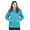 TEAL, variant on Mazel Uniforms Knit Cuffs 2-Pocket Snap-Front Scrub Jacket (Women's)