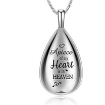 Teardrop Cremation Jewelry MemorialUrn Necklace for Ashes Teardrop Ashes Keepsake Urns Pendant Necklace - A Piece of My Heart