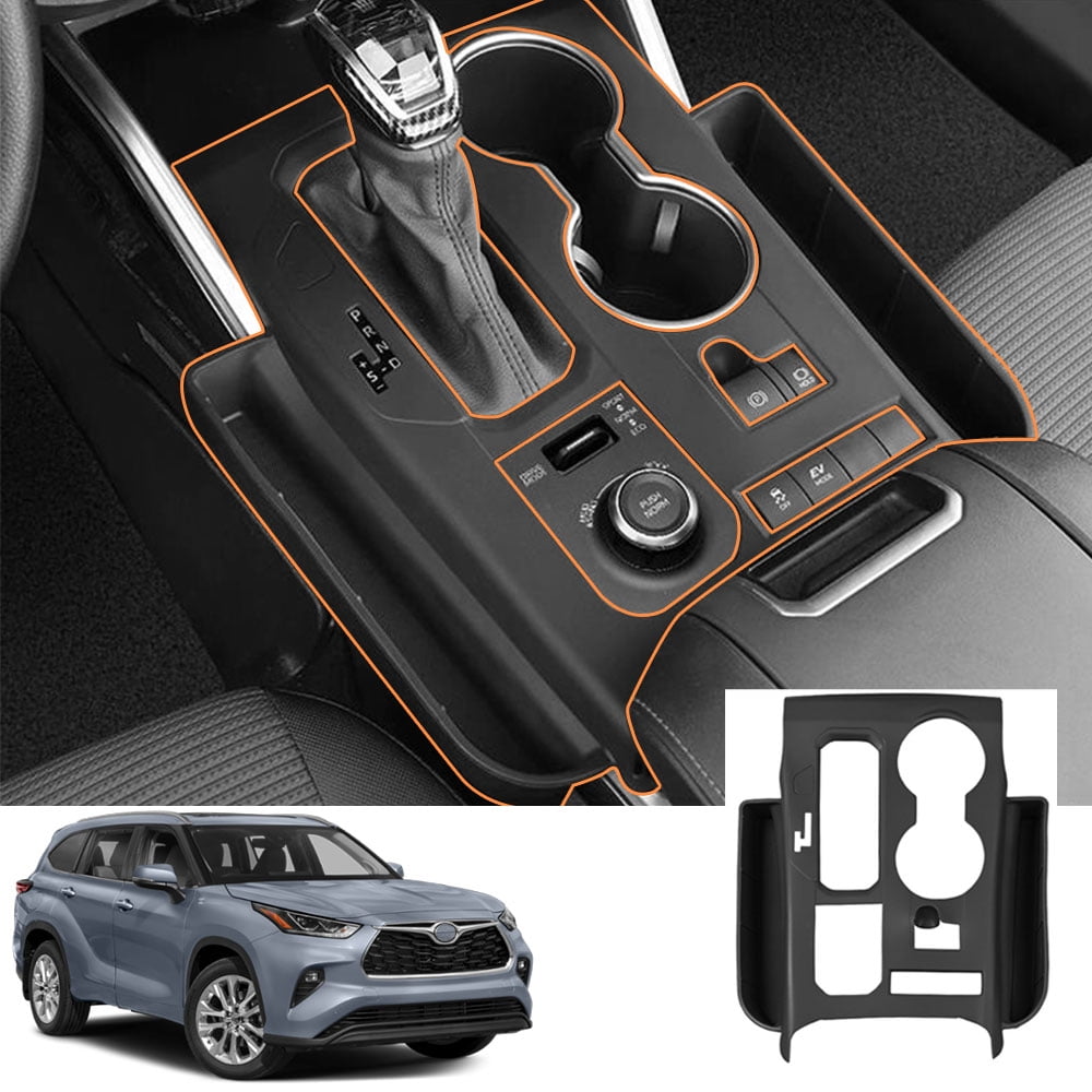 Black Gear Shift Panel Trim Cover For 2020-2022 Toyota Highlander Accessories