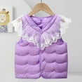 thumbnail image 7 of Generic Girls Quilted Puffer Vest Fleece Zip Up Button Down Padded Gilet Sleeveless Coat Winter Fashion Outwear for 1-10 Years, 7 of 7